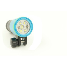 Profissional mergulho caça pesquisa luz Underwater recarregável de alumínio LED Mergulho Video Light